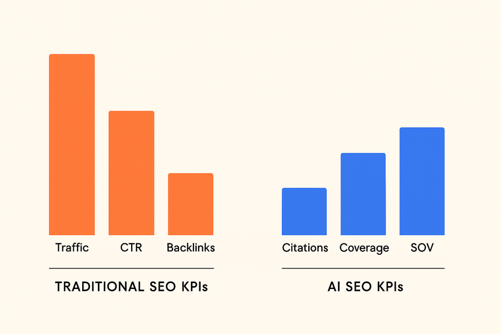  Traditional vs AI KPIs Comparison Graph